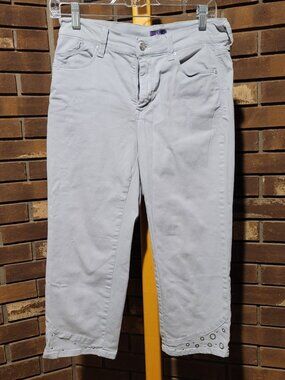 YDJ Not Your Daughter’s Jeans (NYDJ) Grey Skinny Crop Pants - Size 6 - Includes